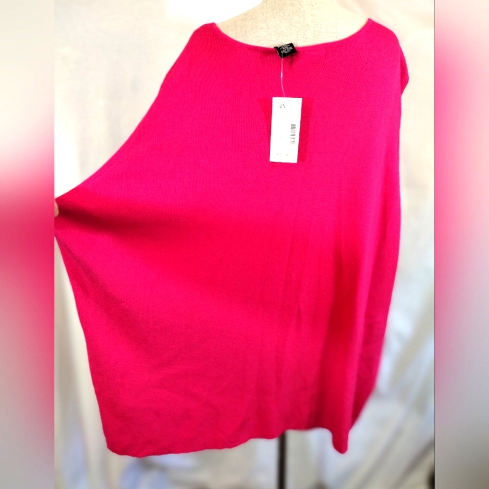 x2 Maggie Barnes TAGS Tank Tops, 4X/ 26W, Round neck, stretch,Turquoise & FUSCIA - Picture 1 of 10